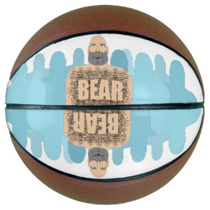 SlipperyJoe's muscular bald bear man stylised cart Basketball