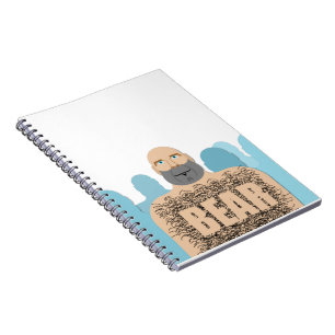 SlipperyJoe's muscular bald bear man stylised cart Notebook