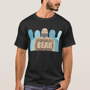 SlipperyJoe's muscular bald bear man stylised cart T-Shirt