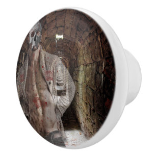 SlipperyJoe's muscular ghost stone dimly lit tunne Ceramic Knob