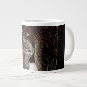 SlipperyJoe's muscular ghost stone dimly lit tunne Large Coffee Mug