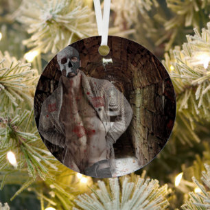 SlipperyJoe's muscular ghost stone dimly lit tunne Metal Tree Decoration
