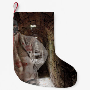 SlipperyJoe's muscular ghost stone dimly lit tunne Small Christmas Stocking