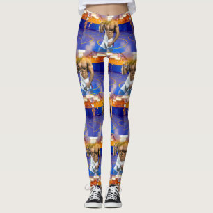 SlipperyJoe's muscular man bulge six-pack gym trai Leggings