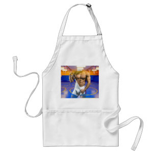 SlipperyJoe's muscular man bulge six-pack gym trai Standard Apron