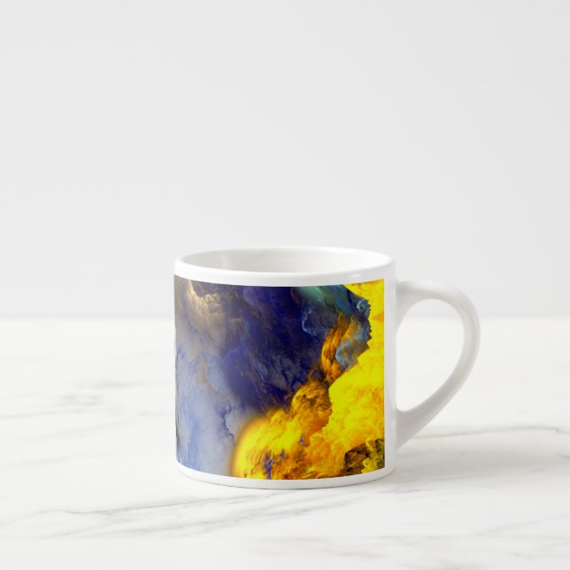 SlipperyJoe's muscular man physique steamy shirtle Espresso Cup (Right)