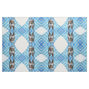 SlipperyJoe's muscular man six-pack abs white unde Fabric