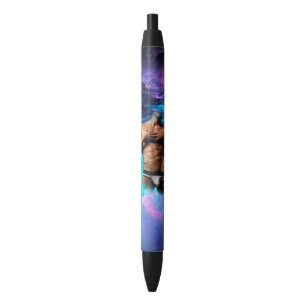 SlipperyJoe's muscular man underwear bulge cosmic  Black Ink Pen