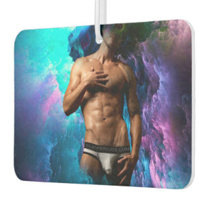 SlipperyJoe's muscular man underwear bulge cosmic  Car Air Freshener