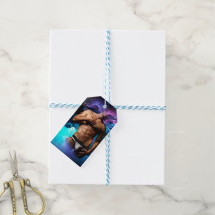 SlipperyJoe's muscular man underwear bulge cosmic Gift Tags