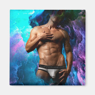 SlipperyJoe's muscular man underwear bulge cosmic  Magnet