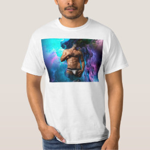 SlipperyJoe's muscular man underwear bulge cosmic T-Shirt