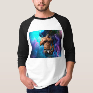 SlipperyJoe's muscular man underwear bulge cosmic  T-Shirt