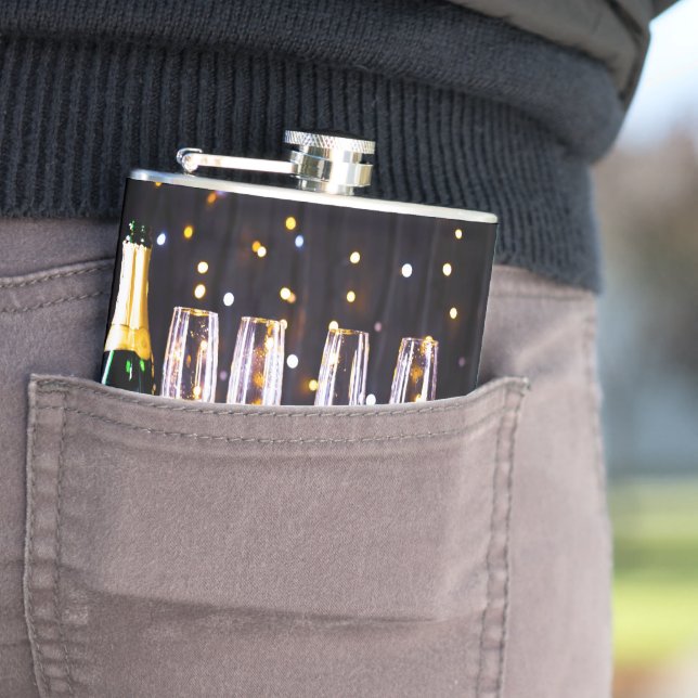 SlipperyJoe's New Year thrilling moments classic c Hip Flask (In Situ)