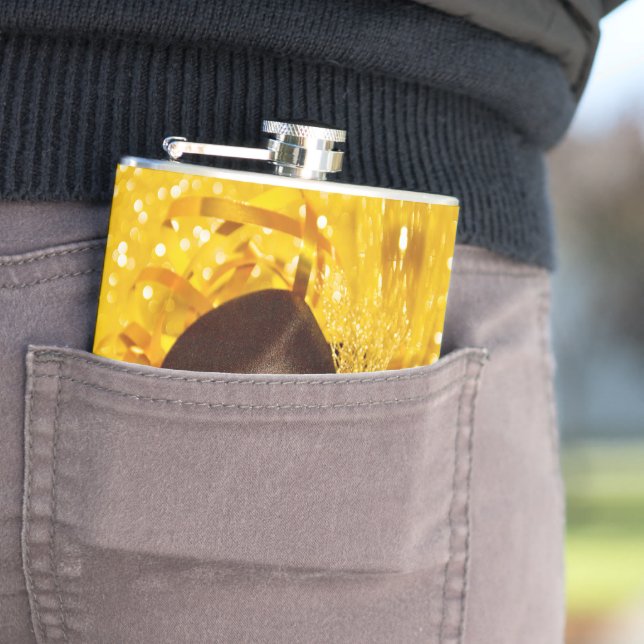 SlipperyJoe's New Year's Eve celebration festive g Hip Flask (In Situ)