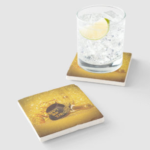 SlipperyJoe's New Year's Eve celebration festive g Stone Coaster