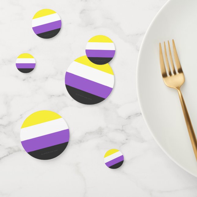 SlipperyJoe's Nonbinary Pride Flag yellow white pu Confetti (Group)