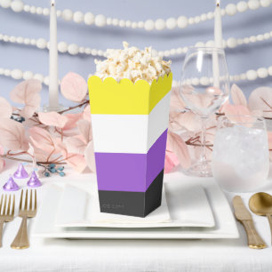 SlipperyJoe's Nonbinary Pride Flag yellow white pu Favour Box