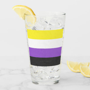 SlipperyJoe's Nonbinary Pride Flag yellow white pu Glass