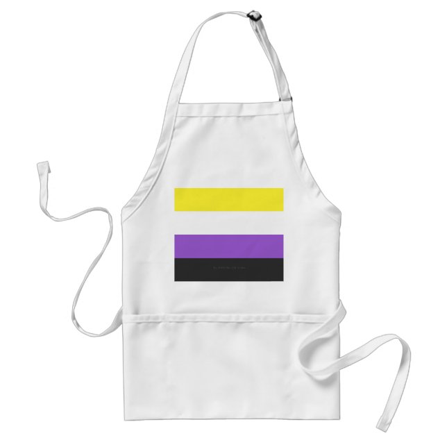 SlipperyJoe's Nonbinary Pride Flag yellow white pu Standard Apron (Front)