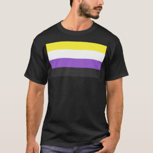 SlipperyJoe's Nonbinary Pride Flag yellow white pu T-Shirt