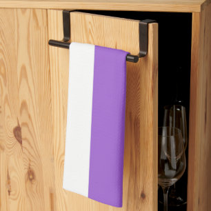 SlipperyJoe's Nonbinary Pride Flag yellow white pu Tea Towel