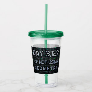 SlipperyJoe's not using geometry interlocking hexa Acrylic Tumbler