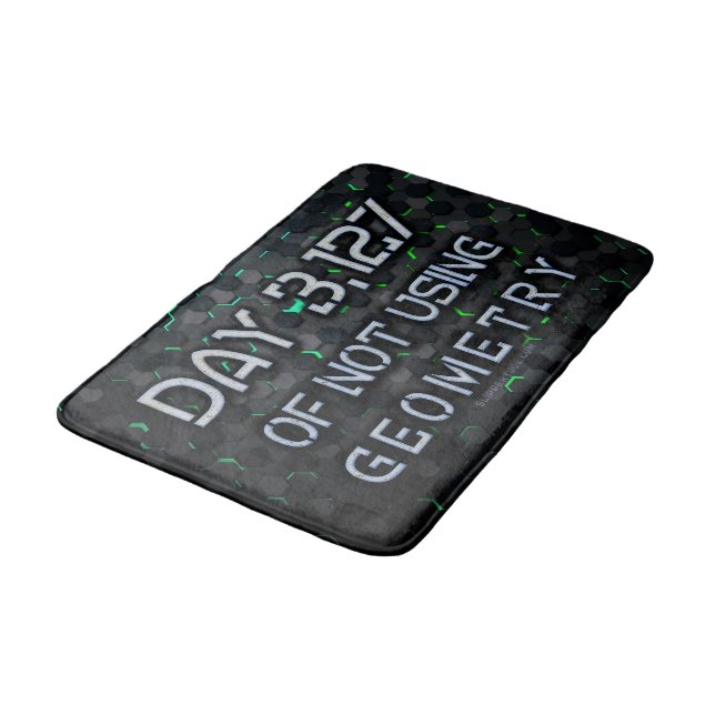 SlipperyJoe's not using geometry interlocking hexa Bath Mat (Angled)