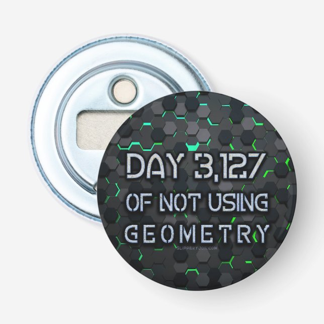 SlipperyJoe's not using geometry interlocking hexa Bottle Opener (Front)