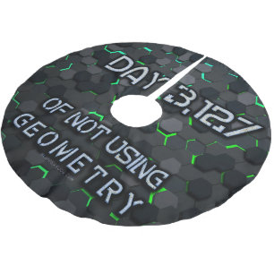 SlipperyJoe's not using geometry interlocking hexa Brushed Polyester Tree Skirt