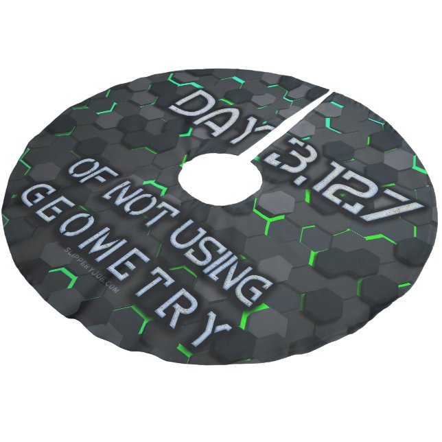 SlipperyJoe's not using geometry interlocking hexa Brushed Polyester Tree Skirt (Angled)