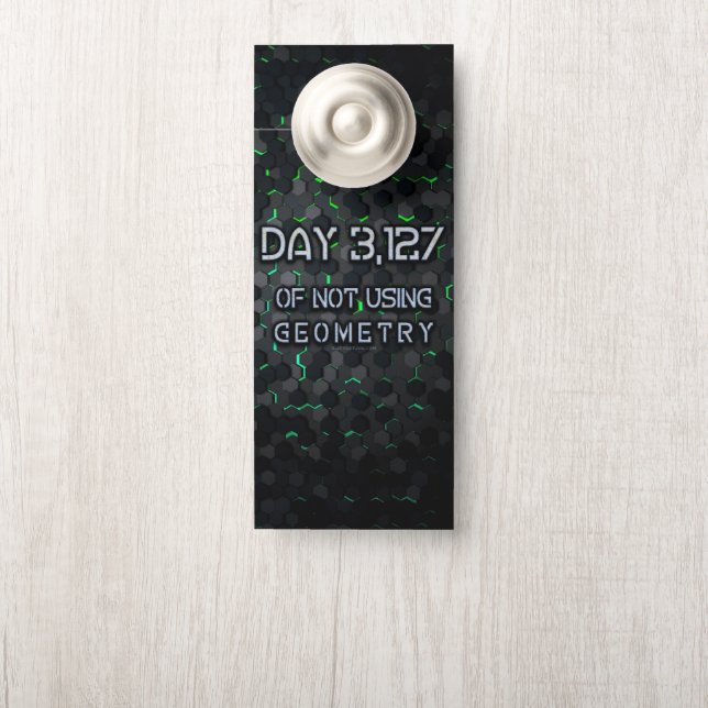 SlipperyJoe's not using geometry interlocking hexa Door Hanger (On Knob)