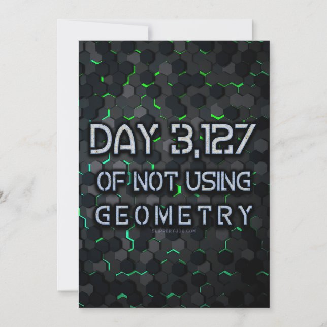 SlipperyJoe's not using geometry interlocking hexa Holiday Card (Front)