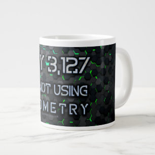 SlipperyJoe's not using geometry interlocking hexa Large Coffee Mug