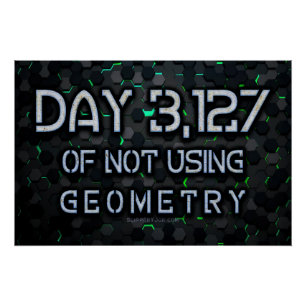 SlipperyJoe's not using geometry interlocking hexa Poster