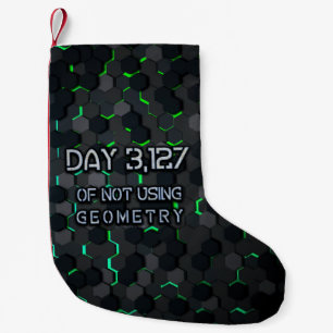 SlipperyJoe's not using geometry interlocking hexa Small Christmas Stocking