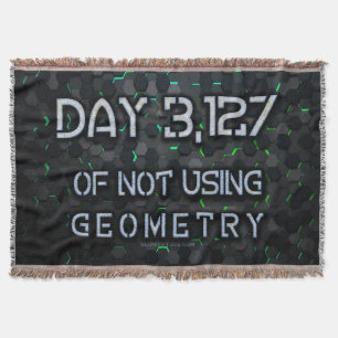 SlipperyJoe's not using geometry interlocking hexa Throw Blanket