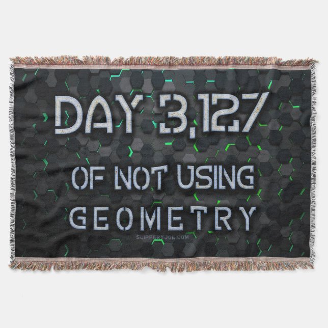 SlipperyJoe's not using geometry interlocking hexa Throw Blanket (Front)