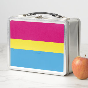 SlipperyJoe's pansexual pride flag gender-blind pi Metal Lunch Box