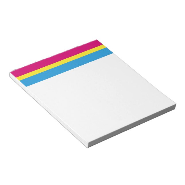SlipperyJoe's pansexual pride flag gender-blind pi Notepad (Angled)