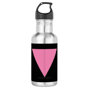 SlipperyJoe's pink triangle flag bright pink symbo 532 Ml Water Bottle