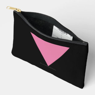 SlipperyJoe's pink triangle flag bright pink symbo Accessory Pouch