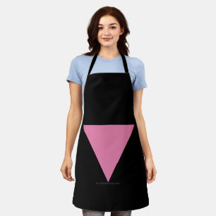 SlipperyJoe's pink triangle flag bright pink symbo Apron