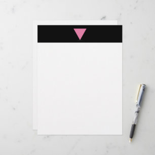 SlipperyJoe's pink triangle flag bright pink symbo Custom Letterhead