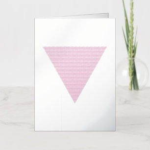 SlipperyJoe's pink triangle flag bright pink symbo Foil Holiday Card