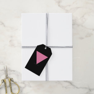 SlipperyJoe's pink triangle flag bright pink symbo Gift Tags