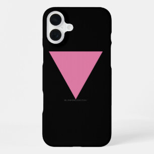 SlipperyJoe's pink triangle flag bright pink symbo iPhone 16 Plus Case