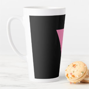 SlipperyJoe's pink triangle flag bright pink symbo Latte Mug