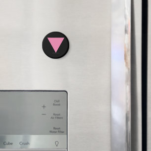 SlipperyJoe's pink triangle flag bright pink symbo Magnet