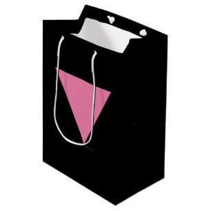 SlipperyJoe's pink triangle flag bright pink symbo Medium Gift Bag